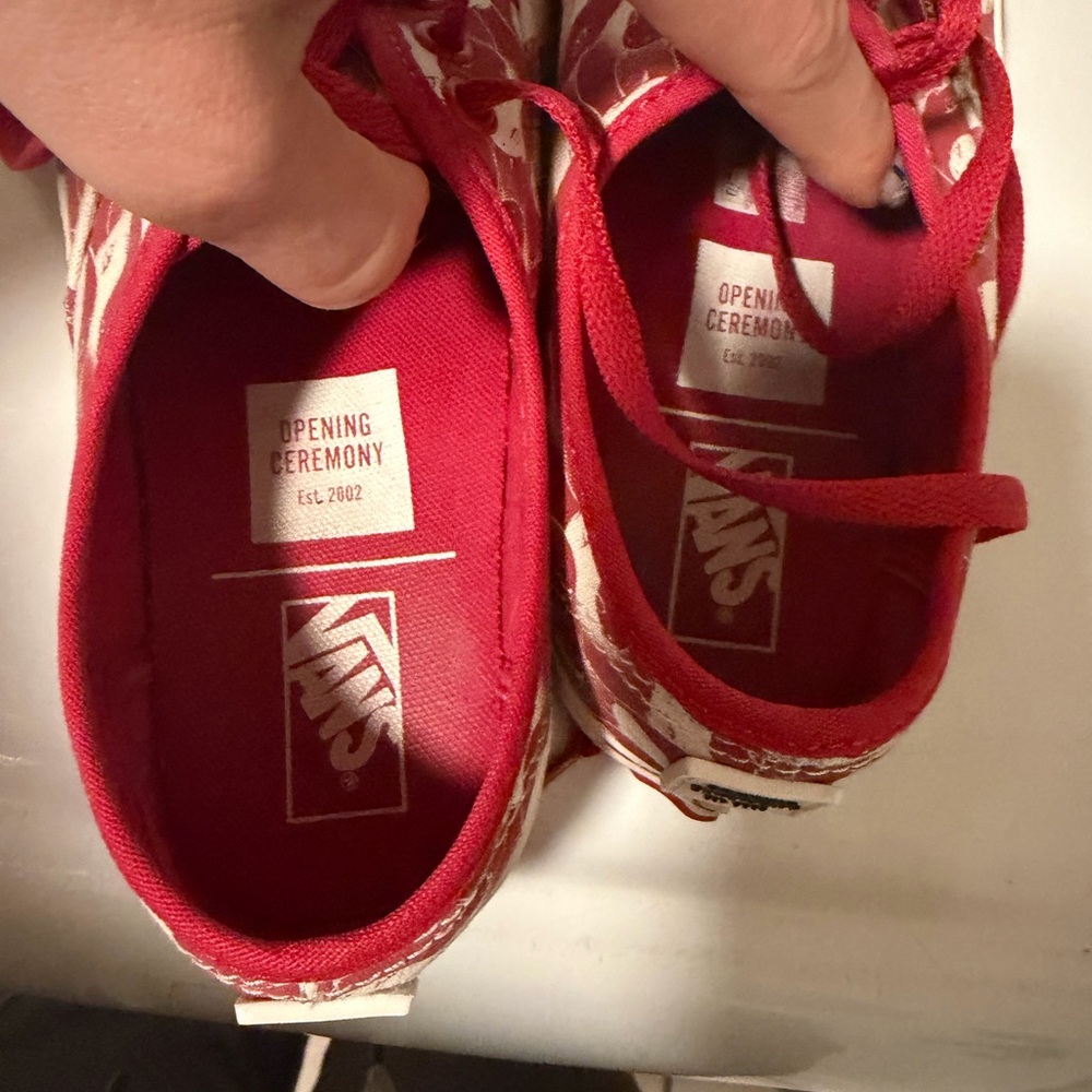 Vans x Opening Ceremony Authentic Red Snake Checker Women's size 7 - Picture 3 of 4